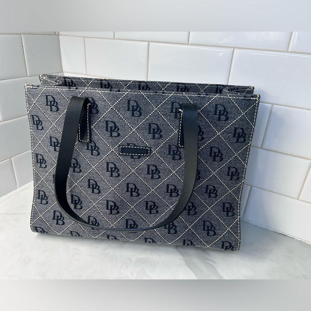Dooney & Bourke East West Signature Tote Bag with Black Handles